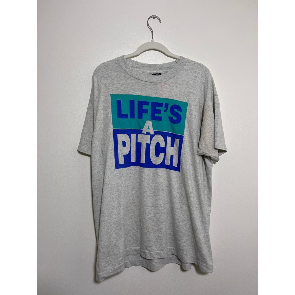 90s vintage graphic tee shirt lifes‎ a pitch